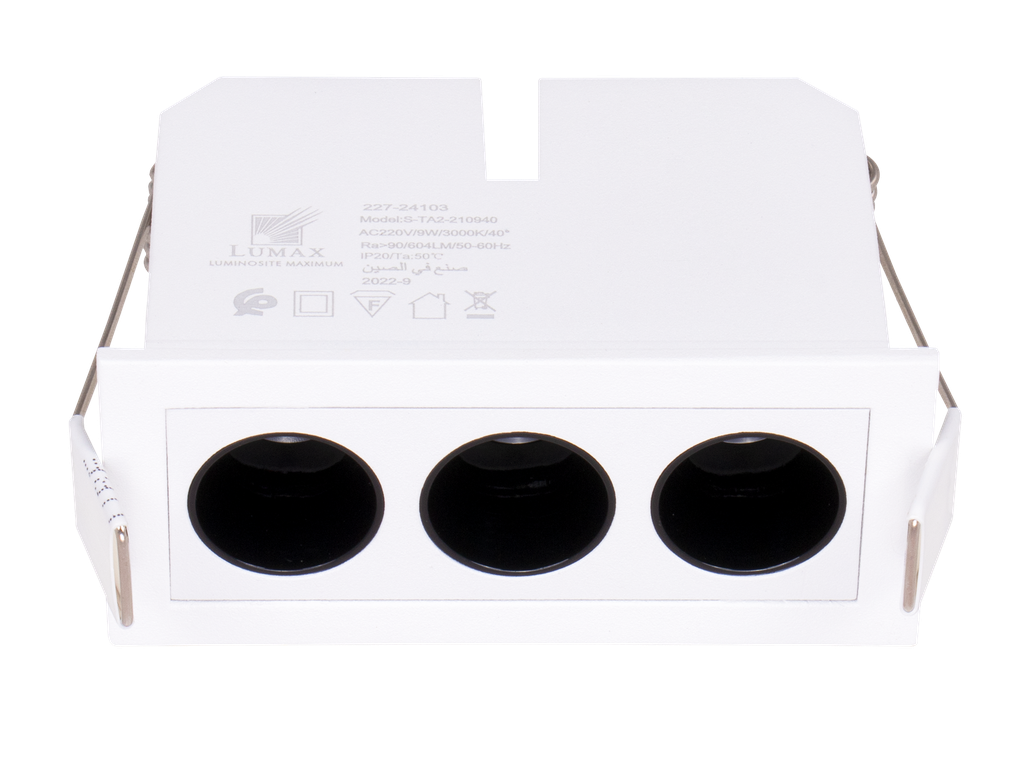 227-24103-SPOT LINEAIRE LED A ENCASTRER FIXE RECTANGULAIRE 220V 40°