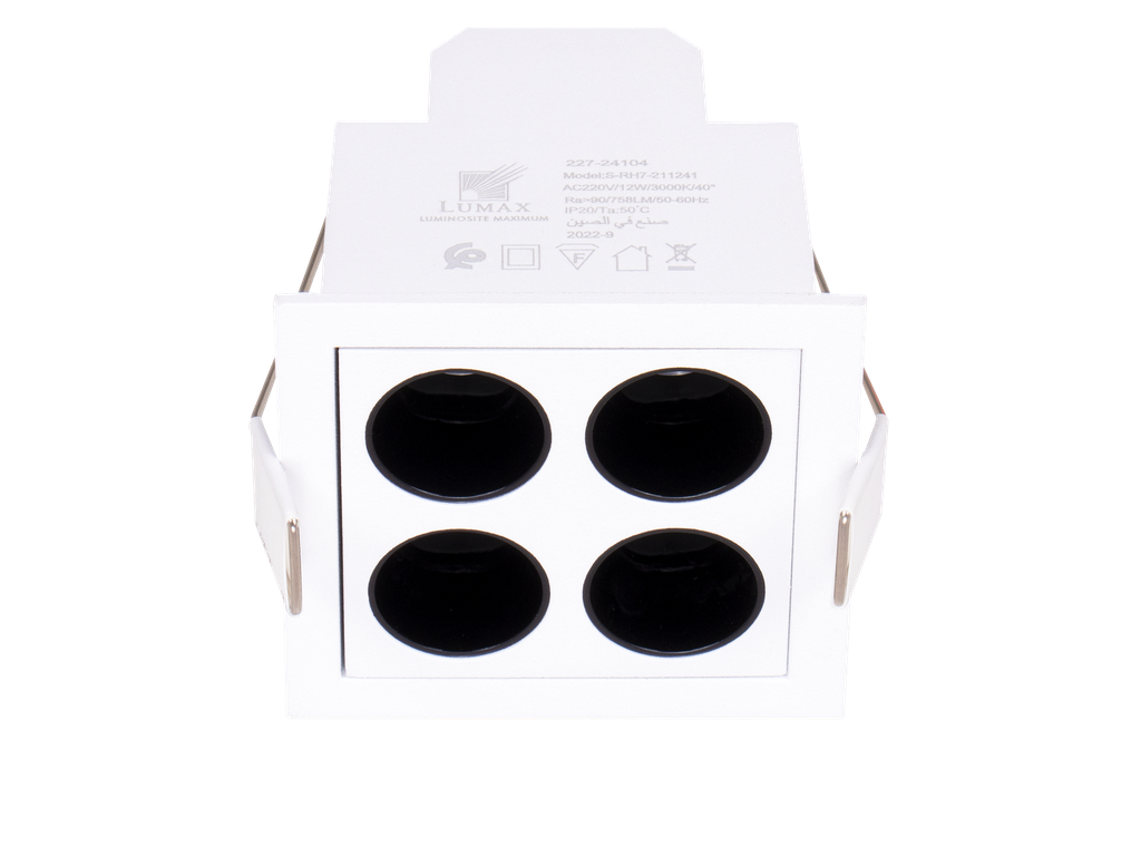 227-24104 SPOT LINEAIRE LED A ENCASTRER FIXE CARRE 220V 40°