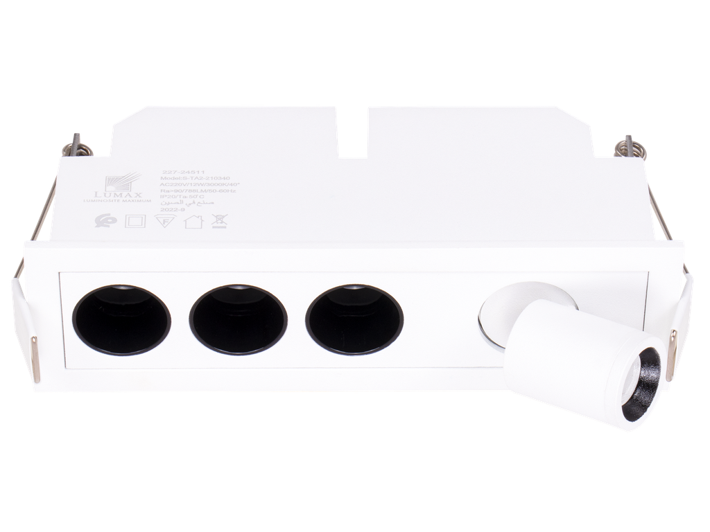 227-24511-SPOT PROJECTEUR LED A ENCASTRER ORIENTABLE RECTANGULAIRE 220V 40°