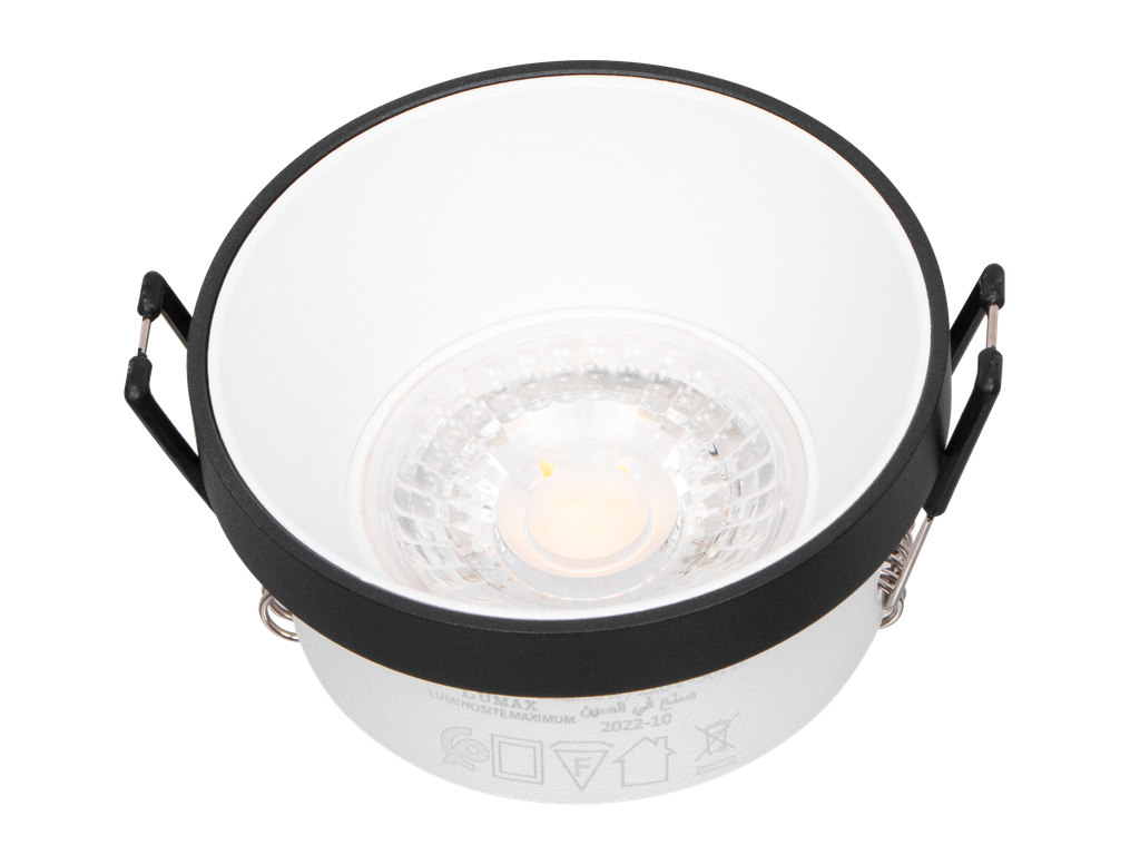 221-MALE-133-CADRE SPOT MR16 FIXE A ENCASTRER ROND ALUMNIUM