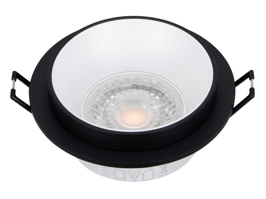 221-FICUS-133-CADRE SPOT FIXE A ENCASTRER GU10 ROND ALUMINIUM