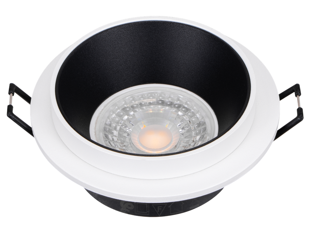 221-FICUS-140-CADRE SPOT GU10 FIXE A ENCASTRER ROND ALUMINIUM