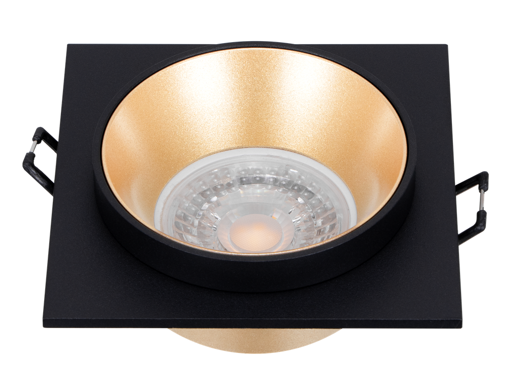 221-FICUS-254-CADRE SPOT GU10 FIXE A ENCASTRER CARRE ALUMINIUM