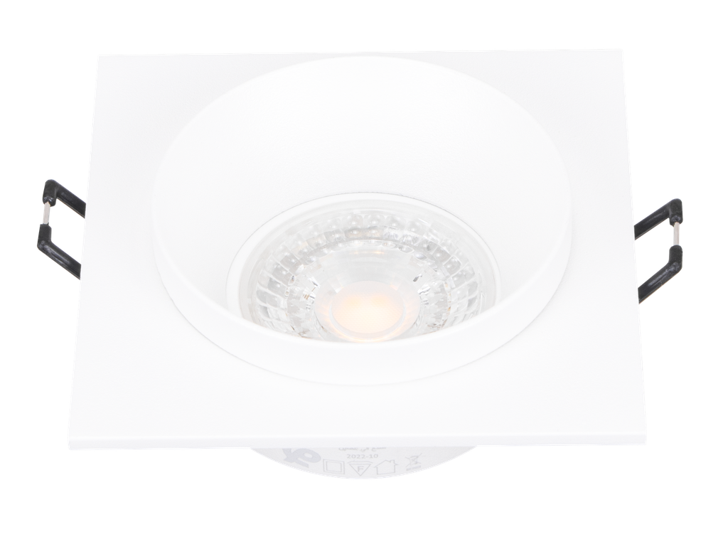 221-FICUS-231-CADRE SPOT MR16 FIXE A ENCASTRER CARRE ALUMINIUM