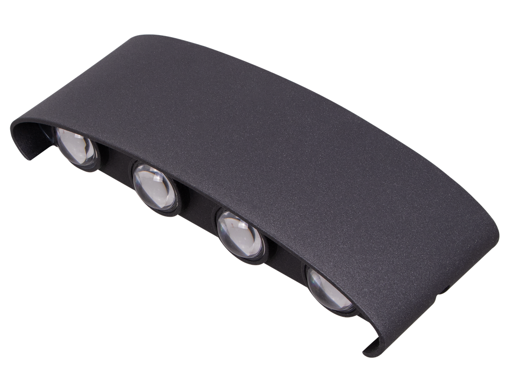 [32-2-BLEUET-138] 32-2-BLEUET-138-APPLIQUE LED D'EXTERIEUR IP54 220V (4X2W, 3000K, GRIS FONCE)