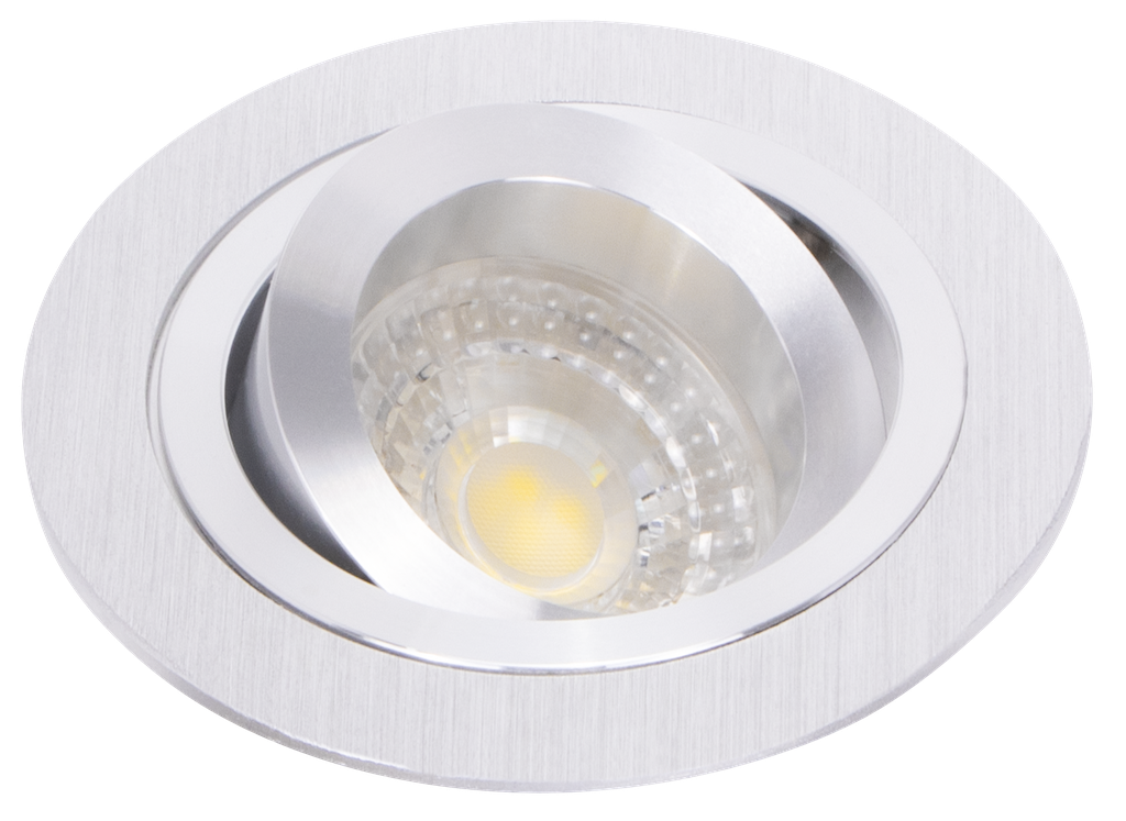 22-1-FUEVA-R-SN-SPOT MR16 A ENCASTRER ROND ORIENTABLE ALUMINIUM