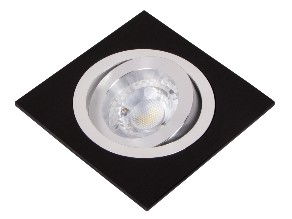 22-1-FUEVA-S-BK-SPOT MR16 A ENCASTRER CARRE ORIENTABLE ALUMINIUM