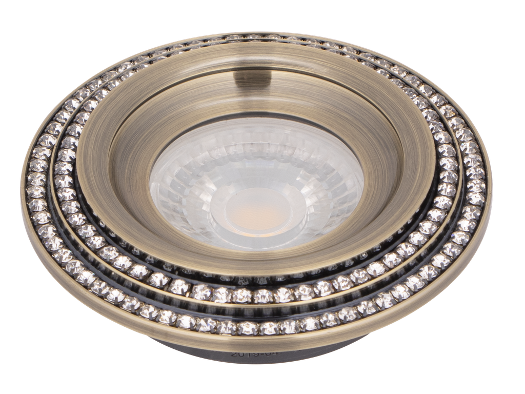 S-LUX-238206-SPOT MR16 A ENCASTRE ROND ALUMINIUM+CRISTAL FRIZINIA