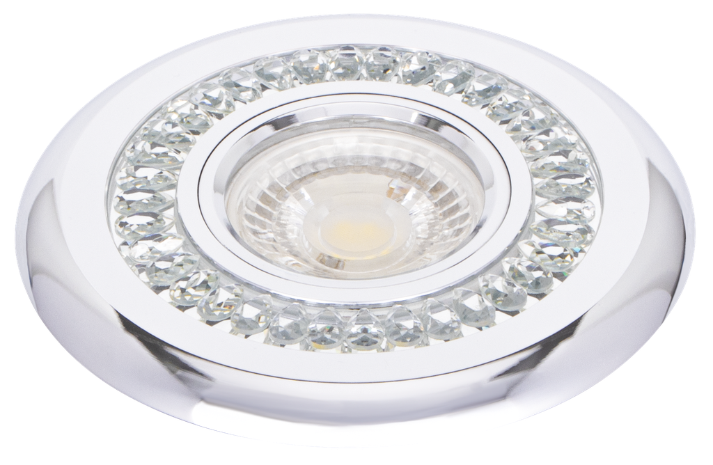 S-LUX-251101-SPOT MR16 A ENCASTRER ROND ALUMINIUM+CRISTAL + LED 3W RINKOW
