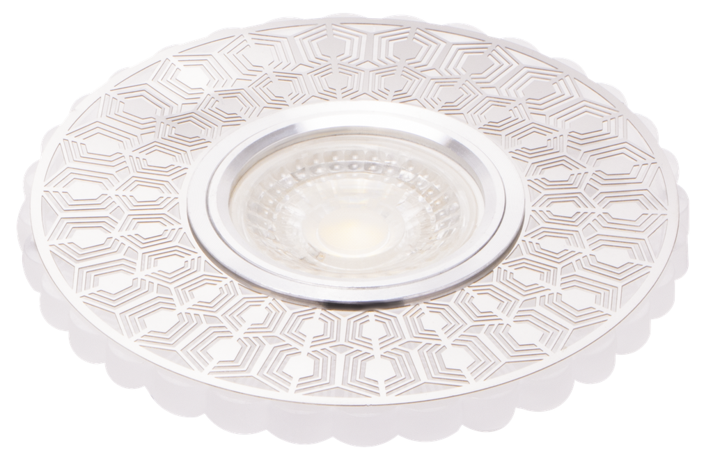 S-VI12-251920-SPOT MR16 A ENCASTRER ROND ACRYLIQUE+METAL + LED 3W IRANIA