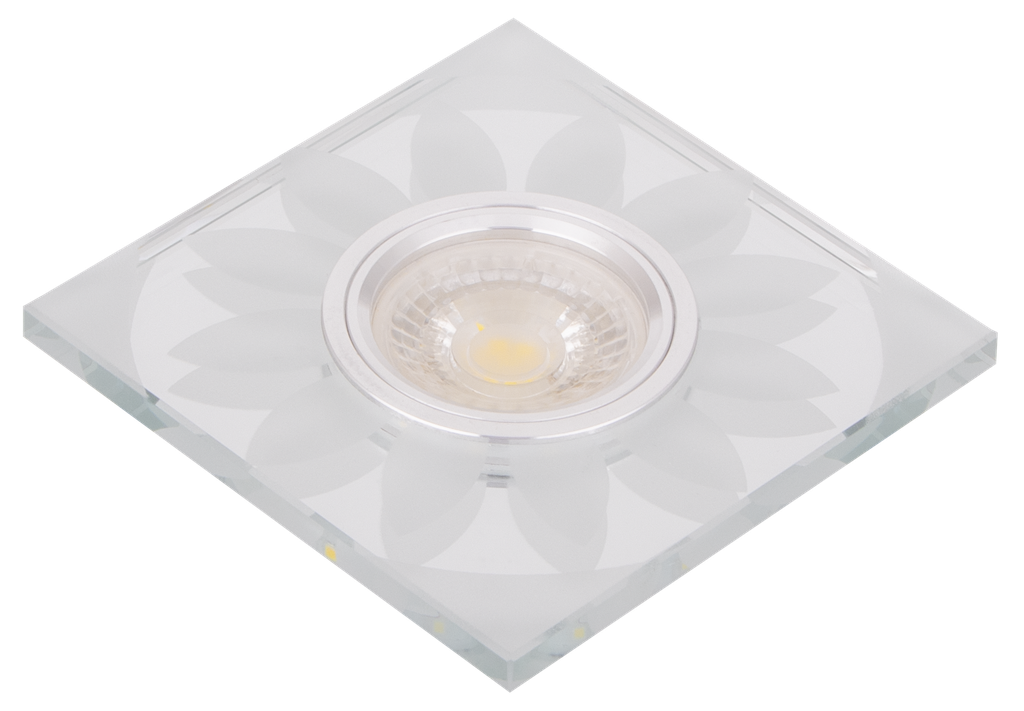 S-VI4-137900-SPOT MR16 A ENCASTRER CARRE GLASS + LED 3W DRINKA