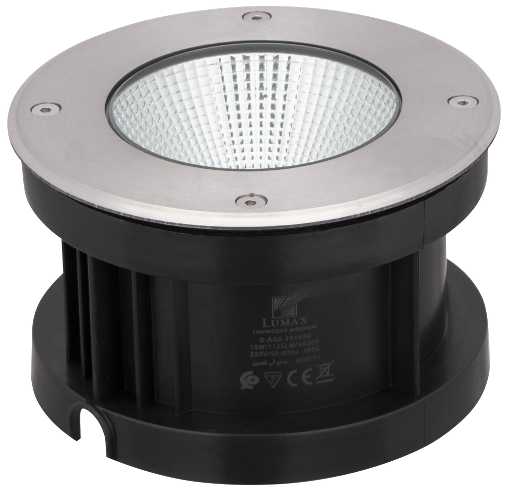 312-LORANDIA-153-SPOT AU SOL LED A ENCASTRER ROND FIXE IP65 COB 220V