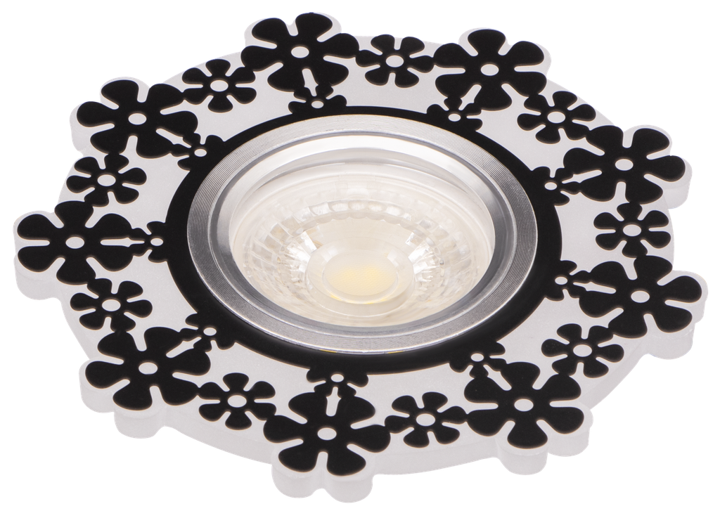 224-0345-842-SPOT MR16 A ENCASTRER ROND CRISTAL + LED 4W NASHI