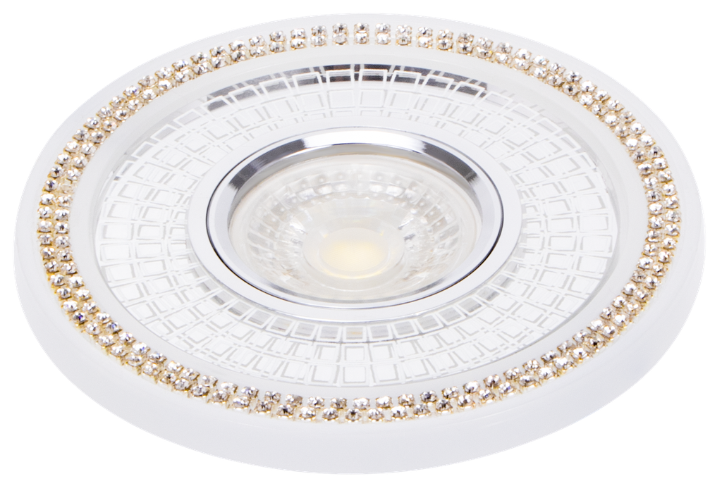 S-OK-256337 SPOT MR16 A ENCASTRER ROND ACRYLIQUE+GLASS + LED 3W PISTIA1