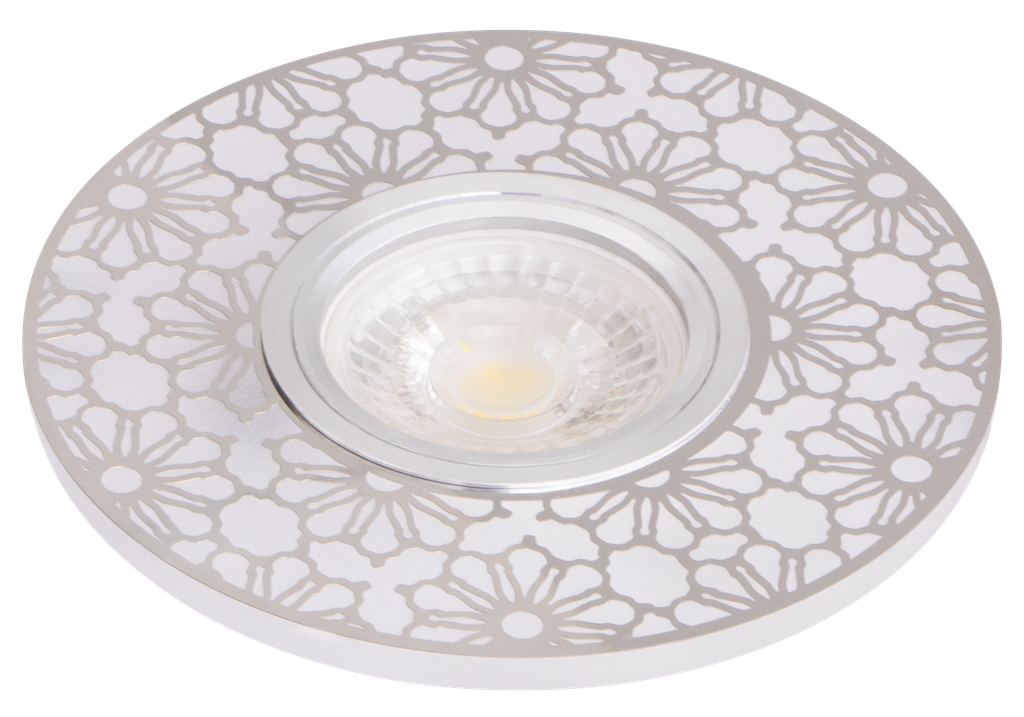 224-0347-832 SPOT MR16 A ENCASTRER ROND ACRYLIQUE+METAL + LED 3W NECTARINIER