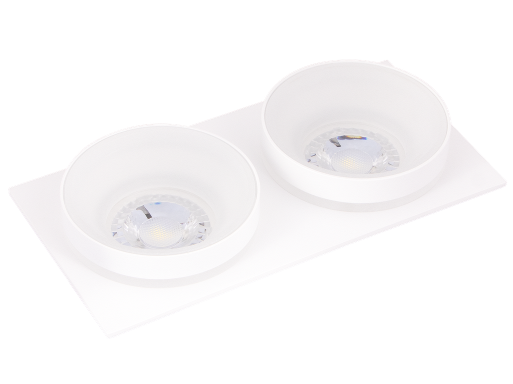 22-1-OXALIS2-6331-SPOT 2XMR16 ROND FIXE ALUMINIUM+ACRYLIQUE