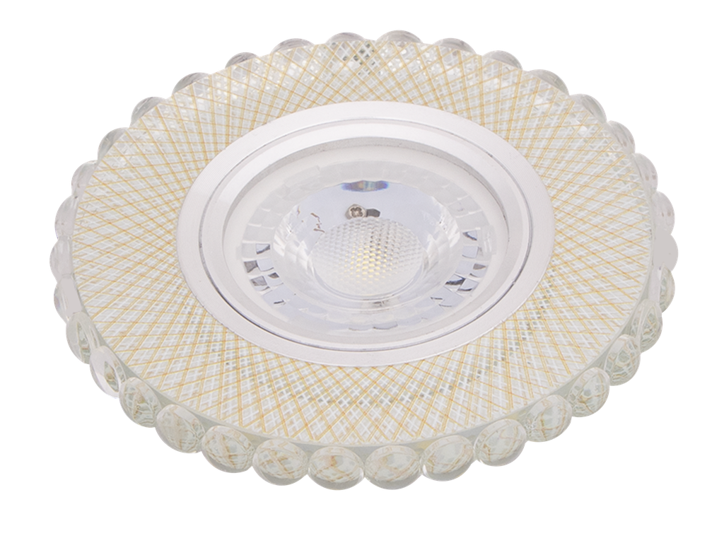 22-4-CLIVIA-26882 SPOT MR16 A ENCASTRER ROND 3D GLASS+CRYSTAL + LED 3W