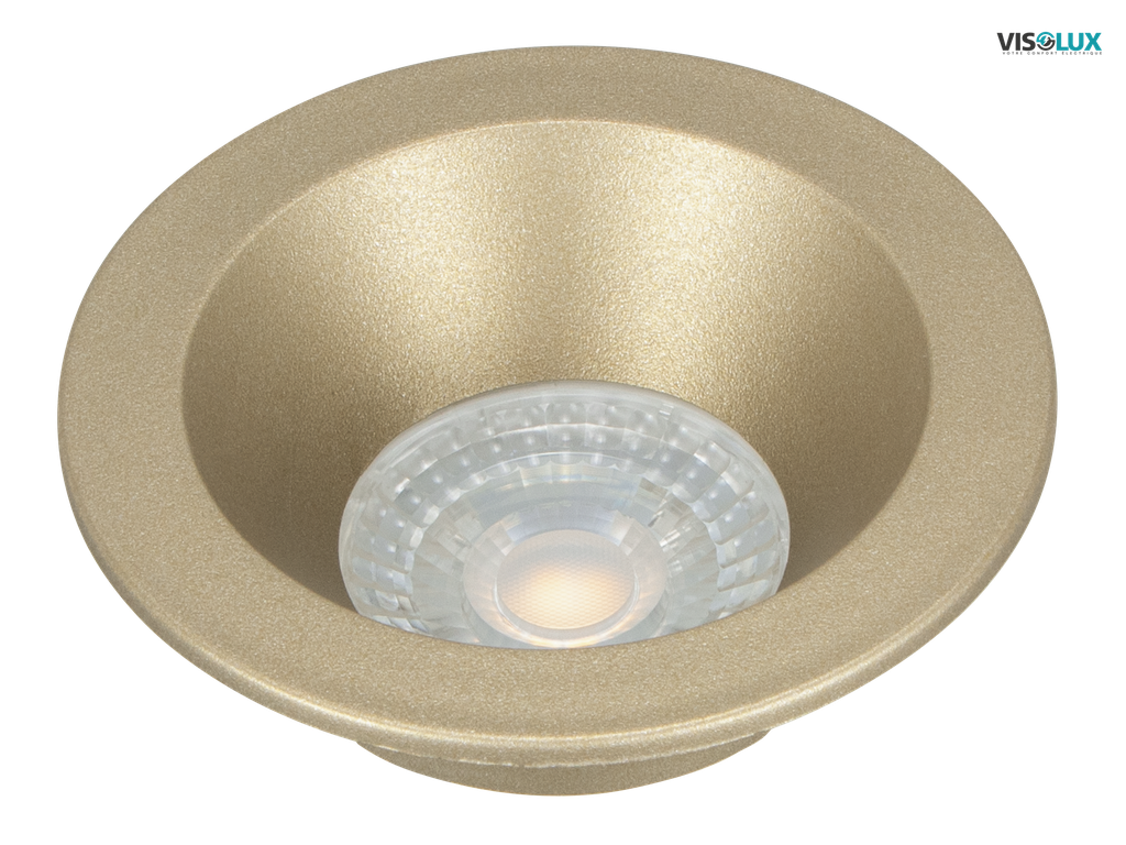 221-LAZANO-115 SPOT MR16 ROND FIXE RETRAIT PVC CHAMPAGNE