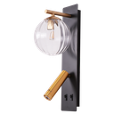 801-DAMYA-005-APPLIQUE MURALE 1*G9+LED 1W AVEC SWITCH 220V L350*120*H155MM DAMYA